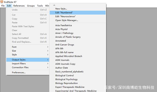 EndNote Style自定义