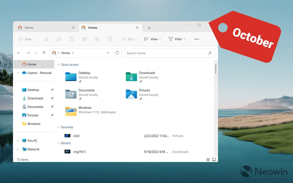 Windows 11 Build 22621.608开测：进一步开放文件管理器标签功能
