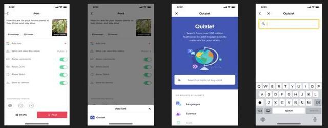 TikTok与互动学习平台Quizlet打造创新学习模式
