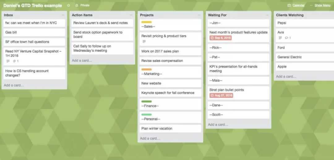 Trello + GTD方法，实现生产力最大化