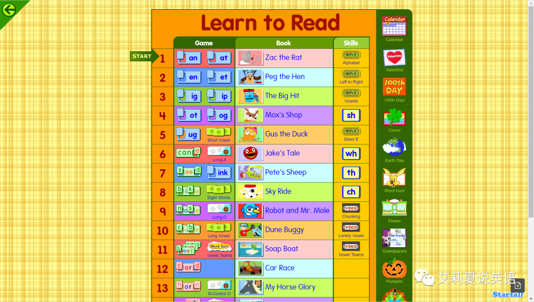 又一个免费启蒙英语教学资源网站&APP-Starfall Education,不看等于错过一个亿！