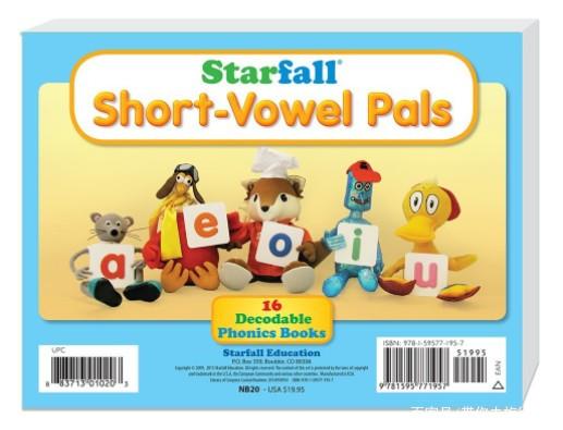 Starfall Short-Vowel Pals 16 Decodable Phonics Books教材购买