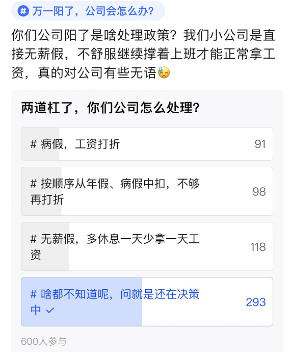 “同事全阳了，天选打工人被迫成了顶梁柱”