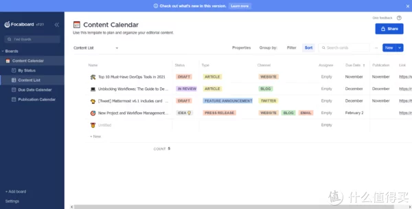 时间管理表 篇三：项目管理 Task Management [Focalboard]