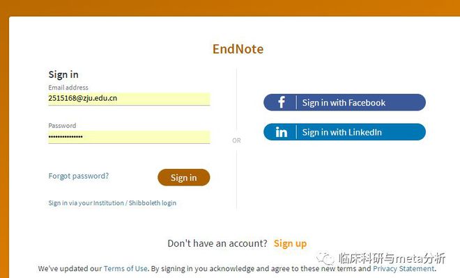 “ENDNOTE”有网络版，你知道吗？还是免费的！