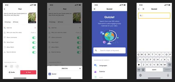 学习工具Quizlet入驻TikTok 海量资源激励短视频互动学习