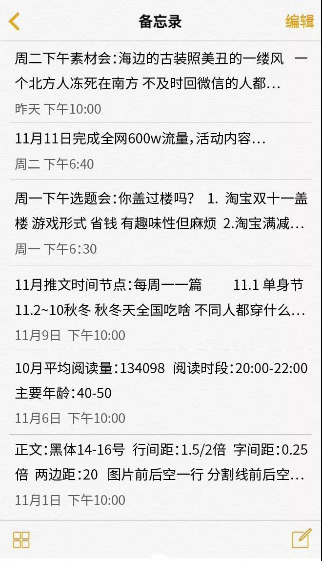 现代人的真实生活，都藏在备忘录里