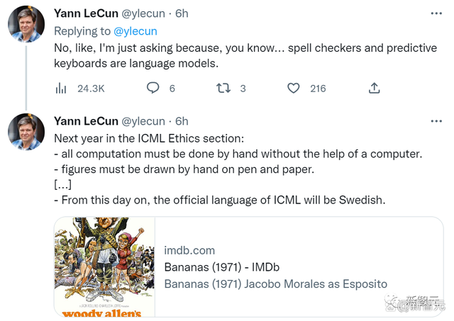ICML征稿禁使用大型语言模型，LeCun转发：中小型模型可以用吗？