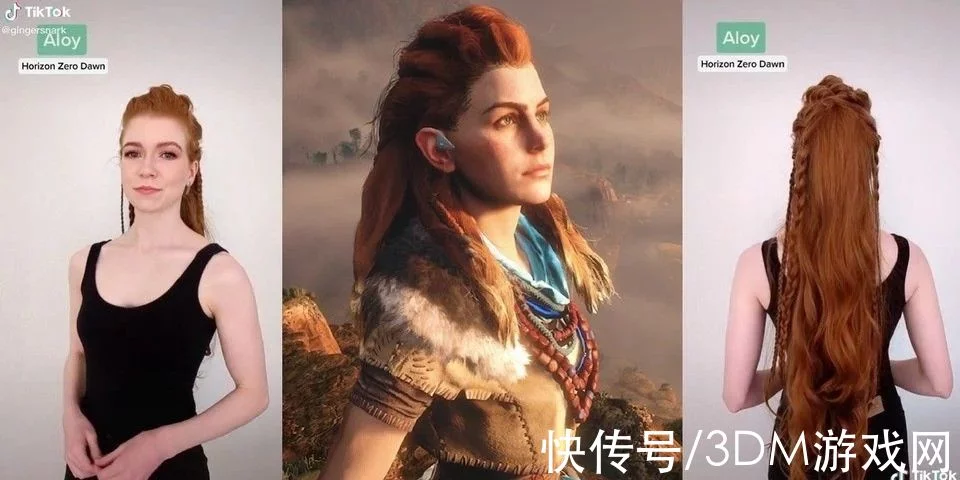 TikTok美女主播重现游戏女角发型 埃洛伊特莉丝等