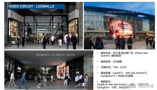 米兰户外LED屏广告投放价值，米兰大教堂广场LED广告投放折扣分享